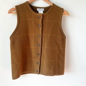 Pierre Cardin Vintage Wool Sweater Cardigan Vest Large